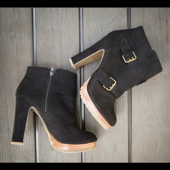 Mossimo Platform Ankle Bootie Black Sz. 9.5 (A11) - Picture 4 of 6